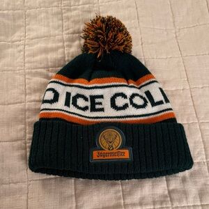 Jagermeister Beanie with Pom-Pom - Dark Green and Orange